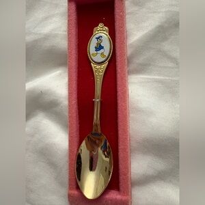 Disney Gold and Pink Donald Duck Collectible Spoon